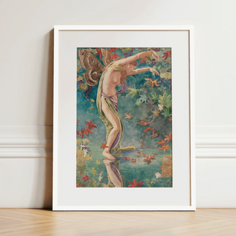 Autumn Scattering Leaves - John La Farge Art Print / Canvas, Autumn Scattering Leaves, Autumn Scattering, Scattering Leaves, John La