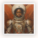 Ava - Black Lesbian Astronaut Art Print / Canvas, Black Lesbian Astronaut, Lesbian Astronaut Aesthetic, Queerest Astronaut