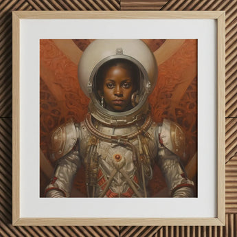 Ava - Black Lesbian Astronaut Art Print / Canvas Wooden Framed Astronaut Portrait Black Lesbian Astronaut, Aesthetic, Queerest