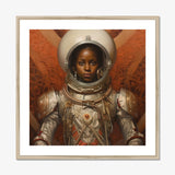 Ava - Black Lesbian Astronaut Art Print, Framed Portrait Black Astronaut