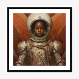 Ava - Black Lesbian Astronaut Art Print, Framed Portrait Black Astronaut