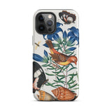 Avadavat Gentian Sawfly Swallowtail and Shells - James Bolton Phone Case Iphone 12 Pro Max / Matte Floral Fauna Patterned Phone Case James