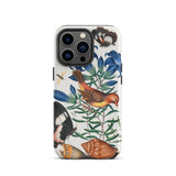 Avadavat Gentian Sawfly Swallowtail and Shells - James Bolton Phone Case Iphone 13 Pro / Matte Floral Fauna Patterned Phone Case James