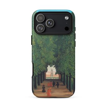 Avenue Saint Cloud Park - Henri Rousseau Phone Case Iphone 17 Pro Max / Matte 12 Green Brown Tree-lined, Chestnut Leaves, Emerald Hush