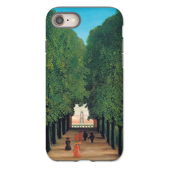 Avenue Saint Cloud Park - Henri Rousseau Phone Case Iphone 8 / Matte Phone Case Garden Scene Henri Rousseau Iphone, Chestnut Leaves,