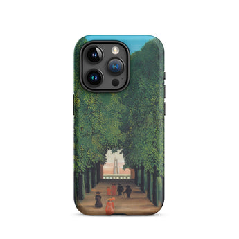 Avenue Saint Cloud Park - Henri Rousseau Phone Case Iphone 15 Pro / Matte Phone Case Painting Tree-lined Path Henri Rousseau Iphone,