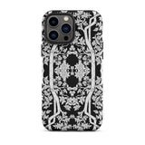 Aviary Black Aesthetic Pattern Art Iphone Case 13 Pro Max / Matte Black White Floral Patterned Phone Case Pattern Art Phone, Battle-tested