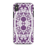 Aviary Purple Aesthetic Pattern Art Iphone Case Xs / Matte Decorative Phone Case Purple Background White Floral Pattern Art Phone,