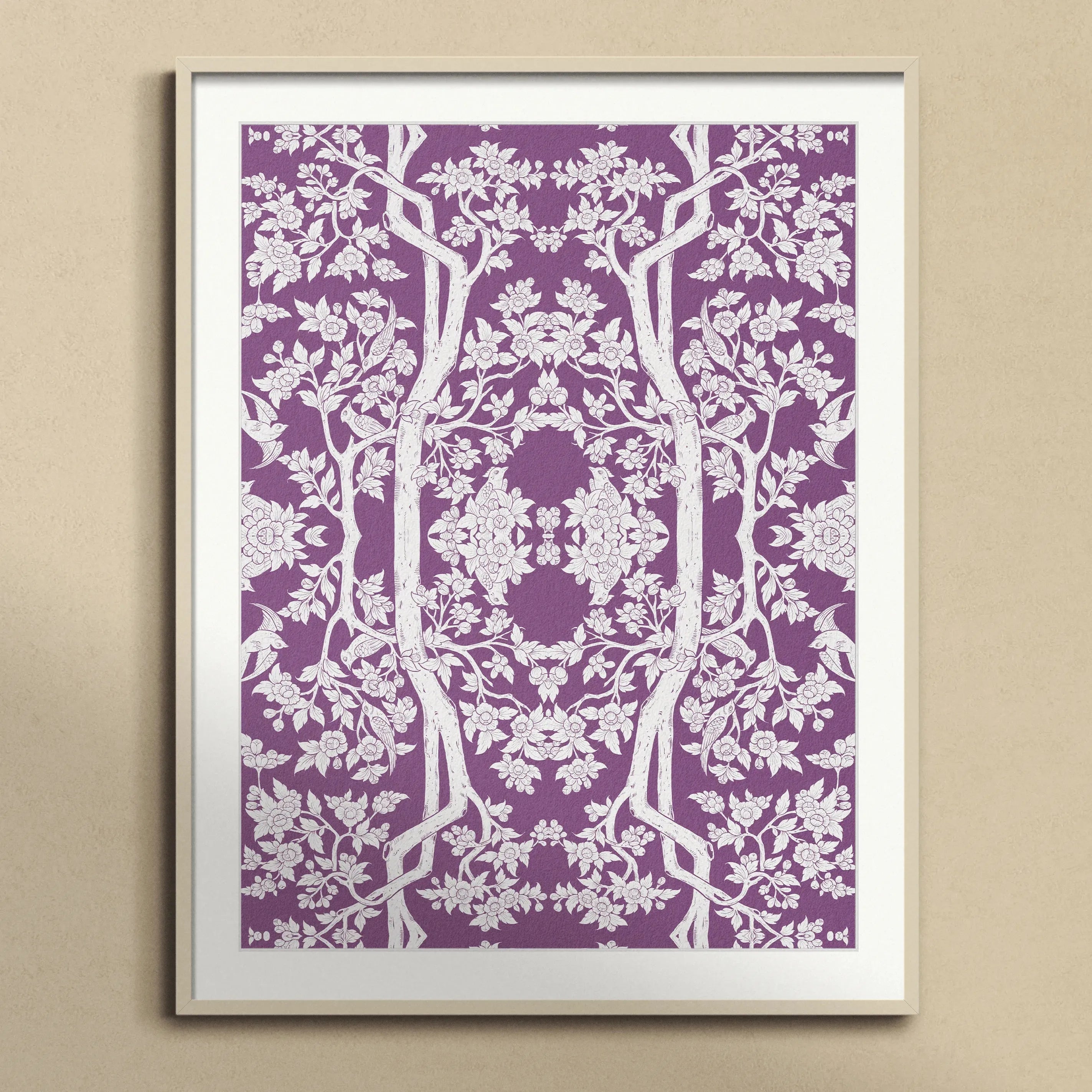 Aviary Purple Framed & Mounted Print - Posters Prints & Visual Artwork - Aesthetic Art