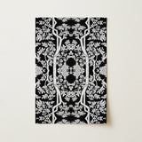 Aviary - Thai Aesthetic Pattern Art Print / Canvas Black White Ornate Floral Tapestry Intricate Tree Branch Fine Paper, Bold Statements