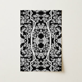 Aviary - Thai Aesthetic Pattern Art Print / Canvas, Fine Art Paper, Aviary Black, Bold Statements