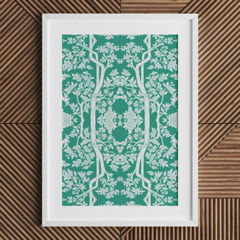 Aviary - Thai Aesthetic Pattern Art Print / Canvas, Fine Art Paper, Aviary Black, Bold Statements