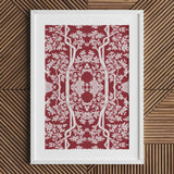 Aviary - Thai Aesthetic Pattern Art Print / Canvas Framed Artwork Intricate White Floral Tree Deep Fine Paper, Black, Bold Statements Prints