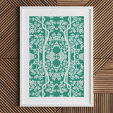 Aviary - Thai Aesthetic Pattern Art Print / Canvas Framed Artwork Intricate White Tree Floral Vibrant Fine Paper, Black, Bold Statements