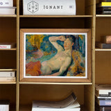 Awakening Faun - Magnus Enckell Art Print / Canvas Framed Painting Nude Figure Vibrant Impressionistic Colors Simple, Homosexual, Luminous