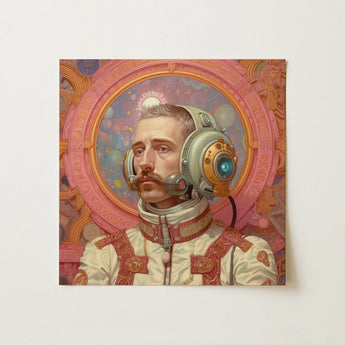 Axel - Gay German Astronaut Art Print / Canvas, 12x12’’ / 31x31cm / Unframed / no Border, Posters Prints & Visual Artwork, Toby Leon