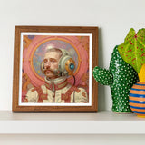 Axel - Gay German Astronaut Art Print / Canvas Framed Portrait Man Ornate Space Attire Futuristic Headphones, Aesthetic, Gayest Prints