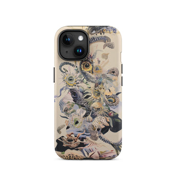 Babel - Surreal Botanical Alien Art Phone Case Iphone 15 / Matte Animal Collage, Mobile Cases