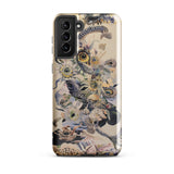 Babel - Surreal Botanical Alien Art Phone Case Samsung Galaxy S21 Plus / Gloss Detailed Artistic Phone Case Surreal Collage Animals Owls