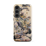 Babel - Surreal Botanical Alien Art Phone Case Samsung Galaxy S24 Plus / Gloss Beige Phone Case Adorned Detailed Vintage-style Illustration