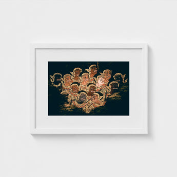 Babes in the Woods - Traditional Thai Myth Art Print / Canvas Ramayana’s Enchanted Realm, Mythological Artistry, Spellbinding Tableau Prints