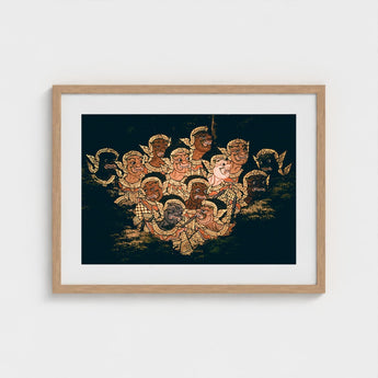 Babes in the Woods - Traditional Thai Myth Art Print / Canvas Ramayana’s Enchanted Realm, Mythological Artistry, Spellbinding Tableau Prints