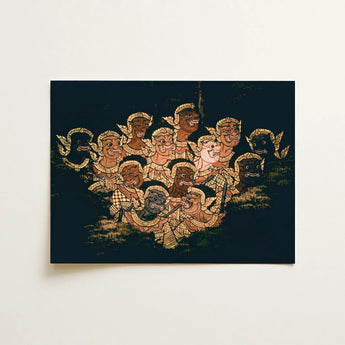 Babes in the Woods - Traditional Thai Myth Art Print / Canvas, 16x12’’ / 41x31cm / Unframed / no Border, Posters Prints & Visual Artwork,