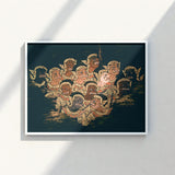 Framed Artwork Group Intricately Detailed Golden-hued Mythical Figures Ramayana’s Enchanted Realm, Thai Mythological Artistry, Spellbinding