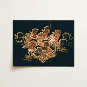 Babes in the Woods - Traditional Thai Myth Art Print / Canvas Rectangular Art Print Vibrant Intricately Detailed Illustration Numerous