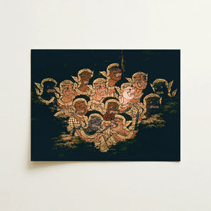 Babes in the Woods - Traditional Thai Myth Art Print / Canvas Rectangular Vibrant Intricately Detailed Illustration Numerous Ramayana’s