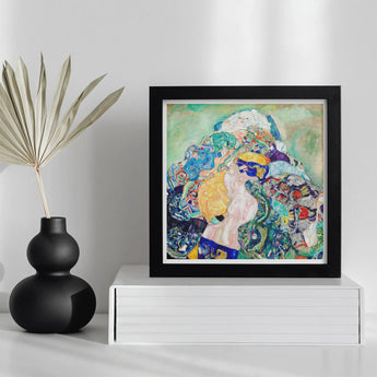 Baby - Gustav Klimt Art Nouveau Print / Canvas Framed Colorful Abstract Portrait Painting Patterns Shapes Klimt’s, Epitomizes, Austrian
