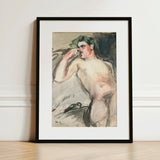 Bacchant - Magnus Enckell Nude Art Print / Canvas Framed Artwork Male Figure Soft Earthy Tones Hedonistic, Enckell’s, Fever Dream Slapped