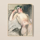 Bacchant - Magnus Enckell Nude Art Print / Canvas Framed Painting Male Figure Soft Impressionistic Brushstrokes Hedonistic, Enckell’s,