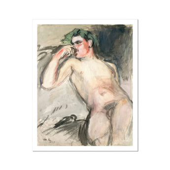 Bacchant - Magnus Enckell Nude Art Print / Canvas Watercolor Painting Figure Pose Hedonistic, Enckell’s, Fever Dream Slapped Prints