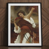 Bacchante - Frederic Leighton Kunstdruck / Leinwand, 24x32’’ / 61x81cm / Schwarzer Rahmen / Passepartout, Poster, Drucke & visuelle Kunstwerke, Toby Leon