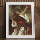 Bacchante - Frederic Leighton Kunstdruck / Leinwand, 24x32’’ / 61x81cm / Weißer Rahmen / Passepartout, Poster, Drucke & visuelle Kunstwerke, Toby Leon