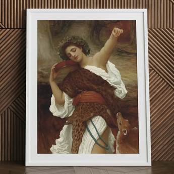 Bacchante - Frederic Leighton Kunstdruck / Leinwand, 24x32’’ / 61x81cm / Weißer Rahmen / Passepartout, Poster, Drucke & visuelle Kunstwerke, Toby Leon