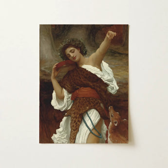 Bacchante - Frederic Leighton Art Print / Canvas, 12x16’’ / 31x41cm / Unframed / no Border, Posters Prints & Visual Artwork, Toby Leon