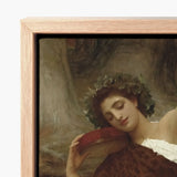 Bacchante - Frederic Leighton Art Print / Canvas Framed Classical Painting Woman Dark Hair Adorned Green, Sapphic Hedonistic, Grace Prints
