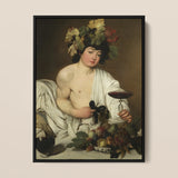 Bacchus - Caravaggio Art Print / Canvas, 12x16’’ / 31x41cm / Black Frame, Posters Prints & Visual Artwork, Toby Leon