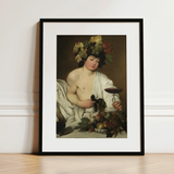 Bacchus - Caravaggio Art Print / Canvas, 12x16’’ / 31x41cm / Black Frame / Matboard, Posters Prints & Visual Artwork, Toby Leon