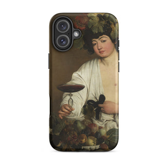 Bacchus - Cover per iPhone con dio barocco di Caravaggio, 16 Plus / Opaca, Custodie per telefoni cellulari, Toby Leon