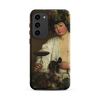Bacchus - Caravaggio Baroque God Phone Case Samsung Galaxy S23 Plus / Matte Phone Case Classical Painting Young Woman White Robes