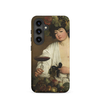 Bacchus - Caravaggio Baroque God Phone Case Samsung Galaxy S24 / Matte Phone Case Reproduction Classical Painting Leda Swan Titian