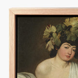 Bacchus - Caravaggio Roman Wine God Art Print / Canvas Framed Classical Painting Woman Dark Hair Studio Model, Companion Mario Minniti,