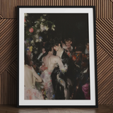 Backstage Bandits - Stampa artistica di sfilata di moda queer / Tela, 24x32’’ / 61x81cm / Cornice nera / Passe-partout, Poster, Stampe e Opere d’arte visiva,