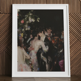 Backstage Bandits - Stampa artistica di sfilata di moda queer / Tela, 24x32’’ / 61x81cm / Cornice bianca / Passe-partout, Poster, Stampe e Opere d’arte visiva,