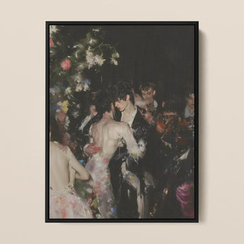 Backstage Bandits - Queer Fashion Show Art Print / Canvas Black-framed Moody Impressionistic Scene Figures Elegant One’s Undressing, Prints
