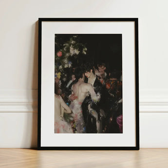 Backstage Bandits - Queer Fashion Show Art Print / Canvas Black-framed Romantic Impressionistic Scene Two Figures One’s Undressing, Prints