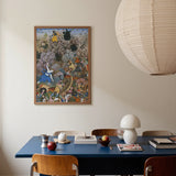 Balarama & Krishna che combattono il nemico - stampa artistica Harivamsa / Tela, poster stampe visuali artwork, Toby Leon